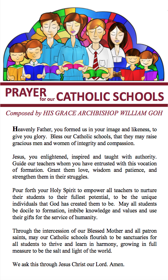 Prayer = Catholic Schools